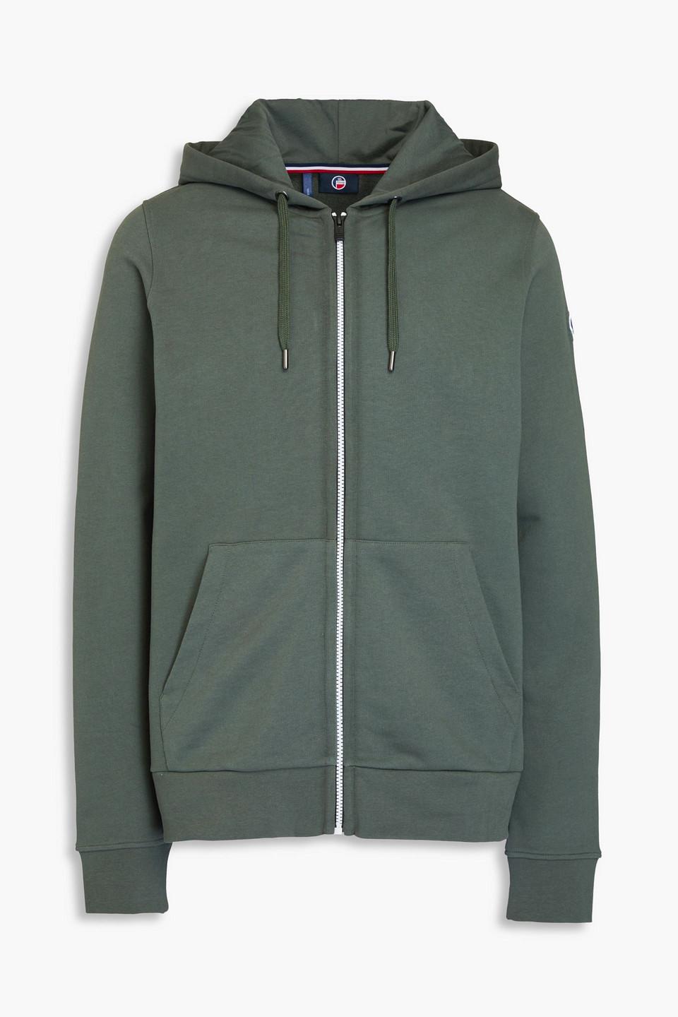 Leo French cotton-terry zip-up hoodie