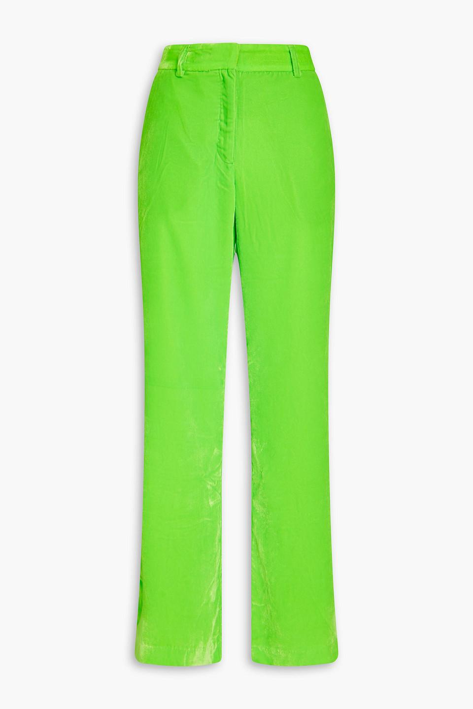 Benny velvet straight-leg pants