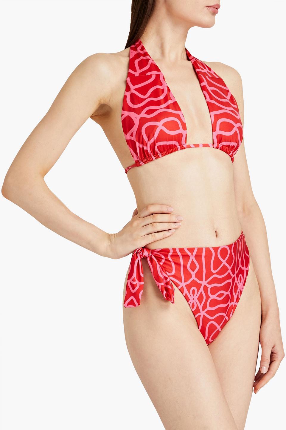 Ipanema printed high-rise bikini briefs