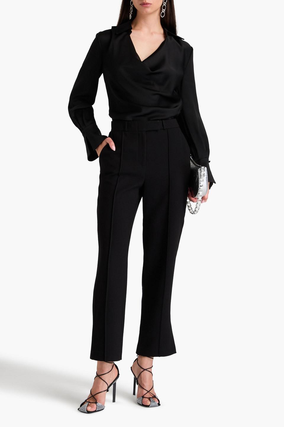 Vera cropped crepe straight-leg pants