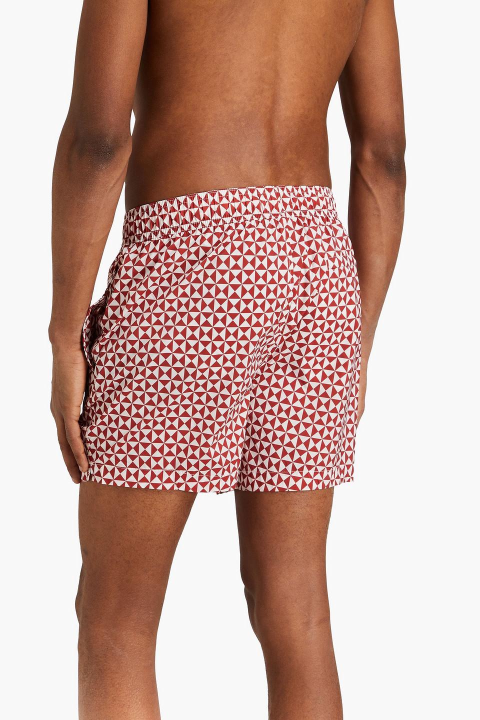 Charles short-length printed swim shorts