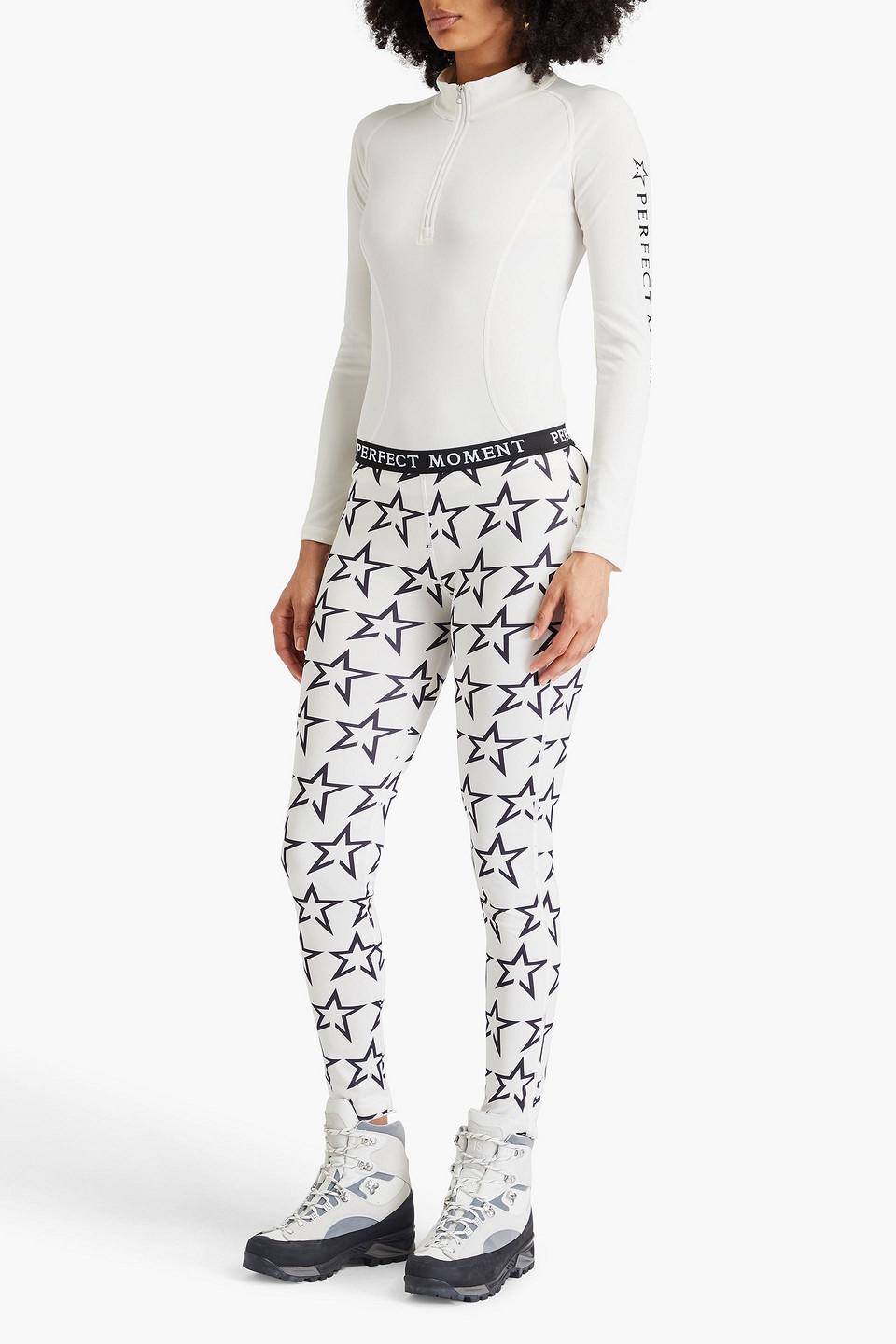 Printed jersey thermal leggings