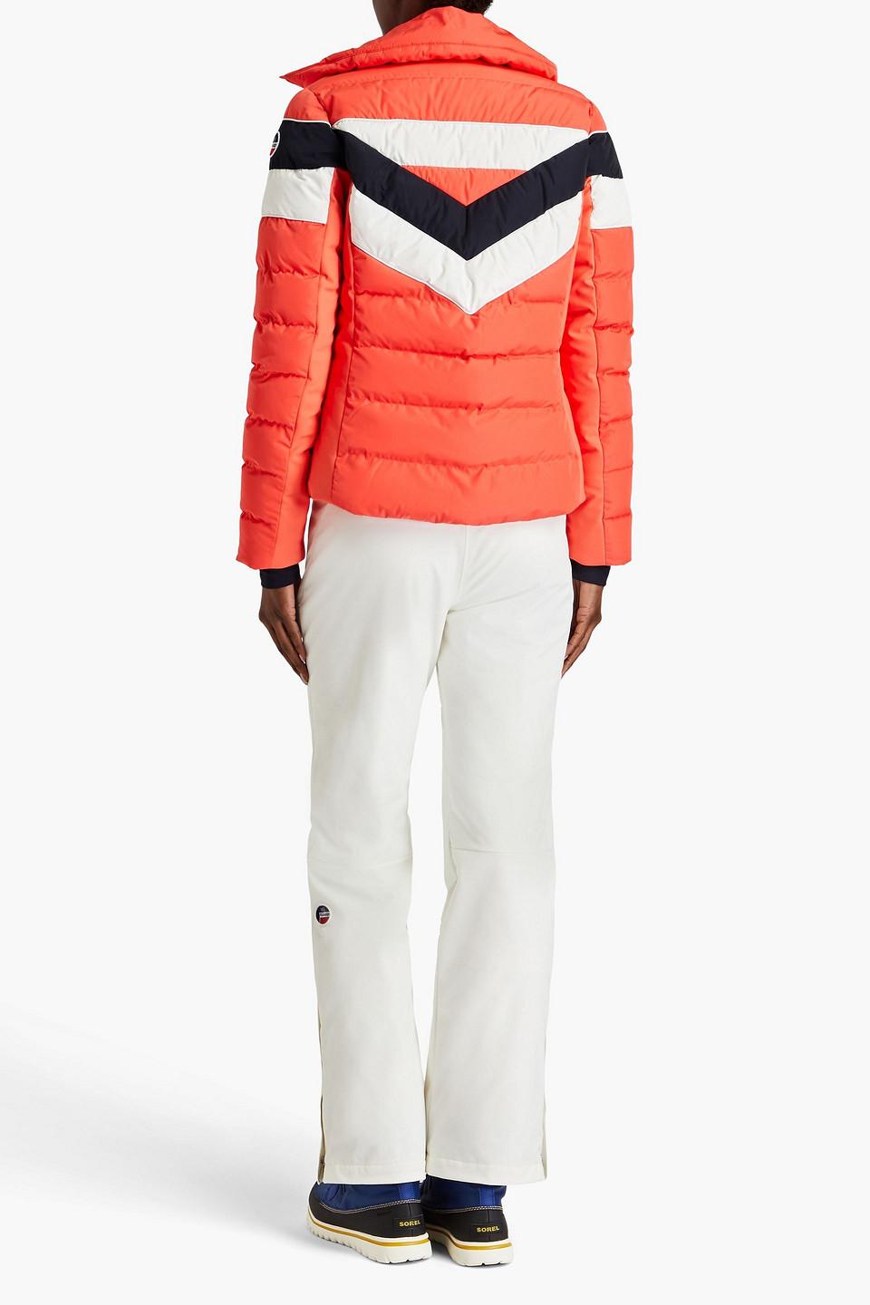 Mathilde quilted striped ski jacket