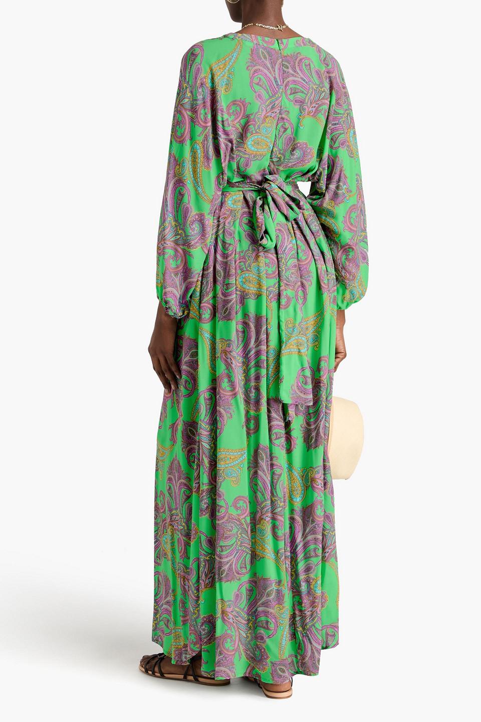 Cecilia paisley-print voile maxi dress