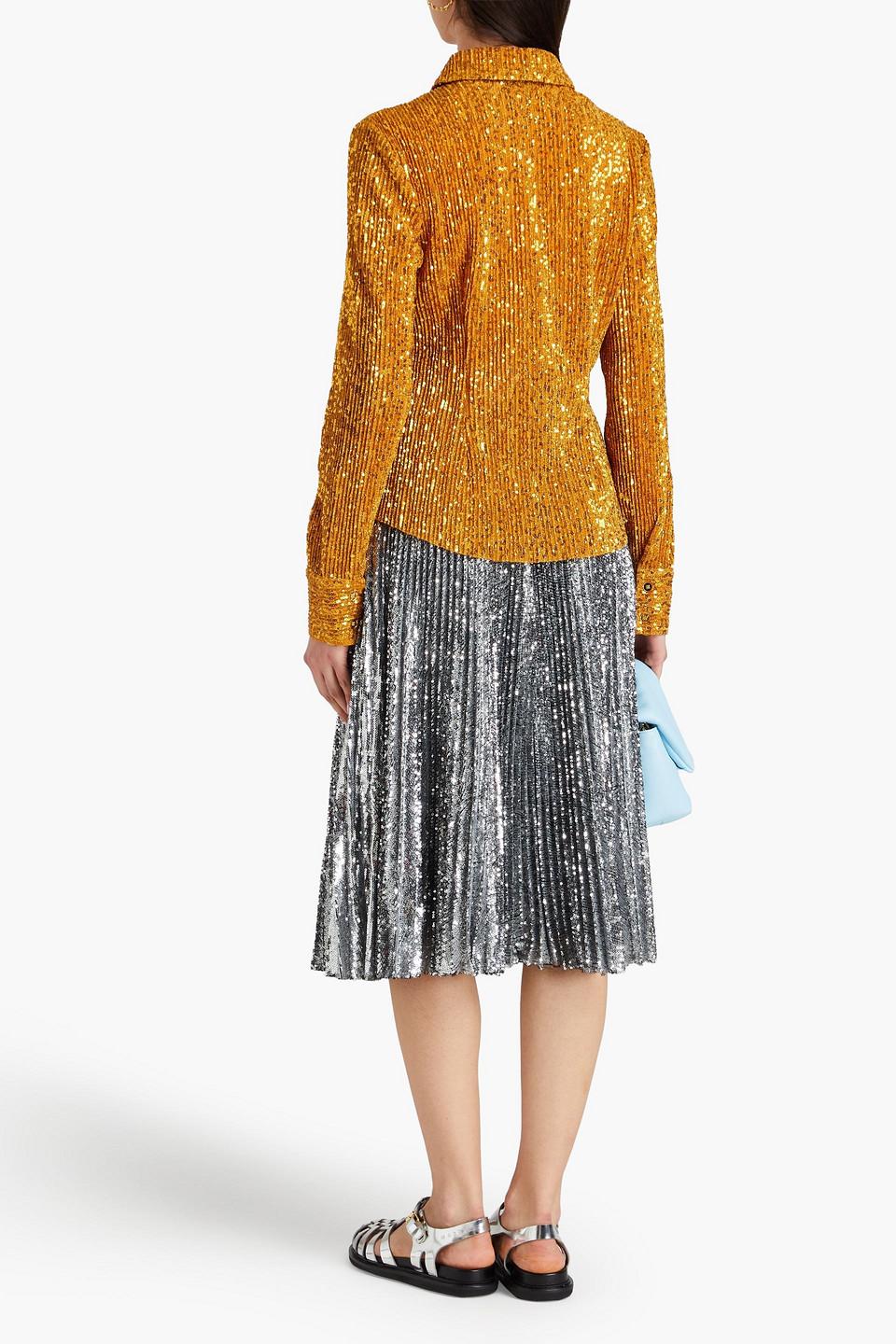 Daya sequined lamé shirt