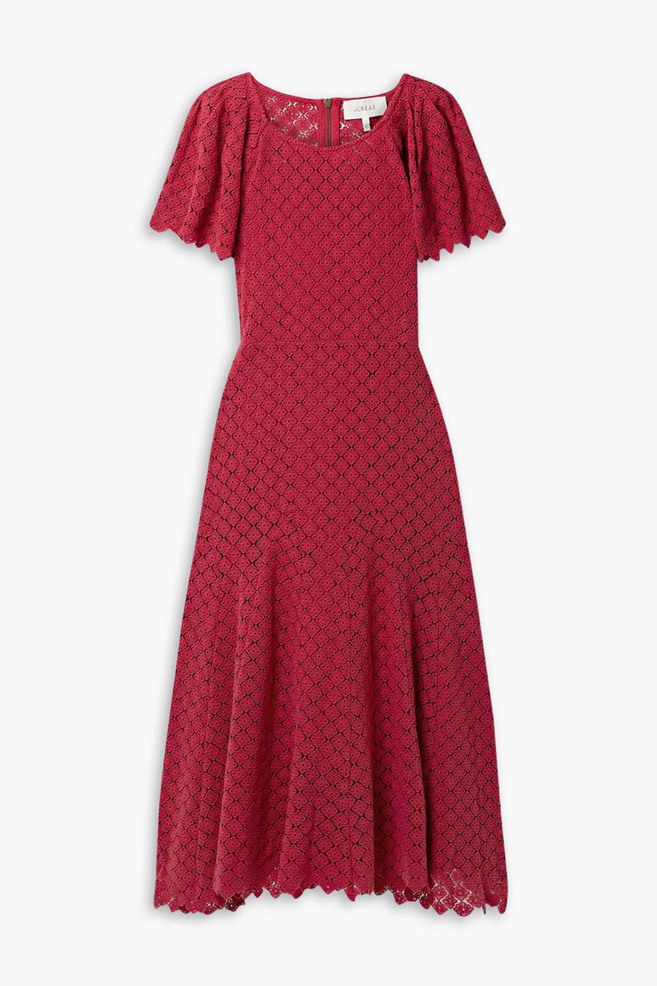 The Harmony cotton-guipure lace midi dress