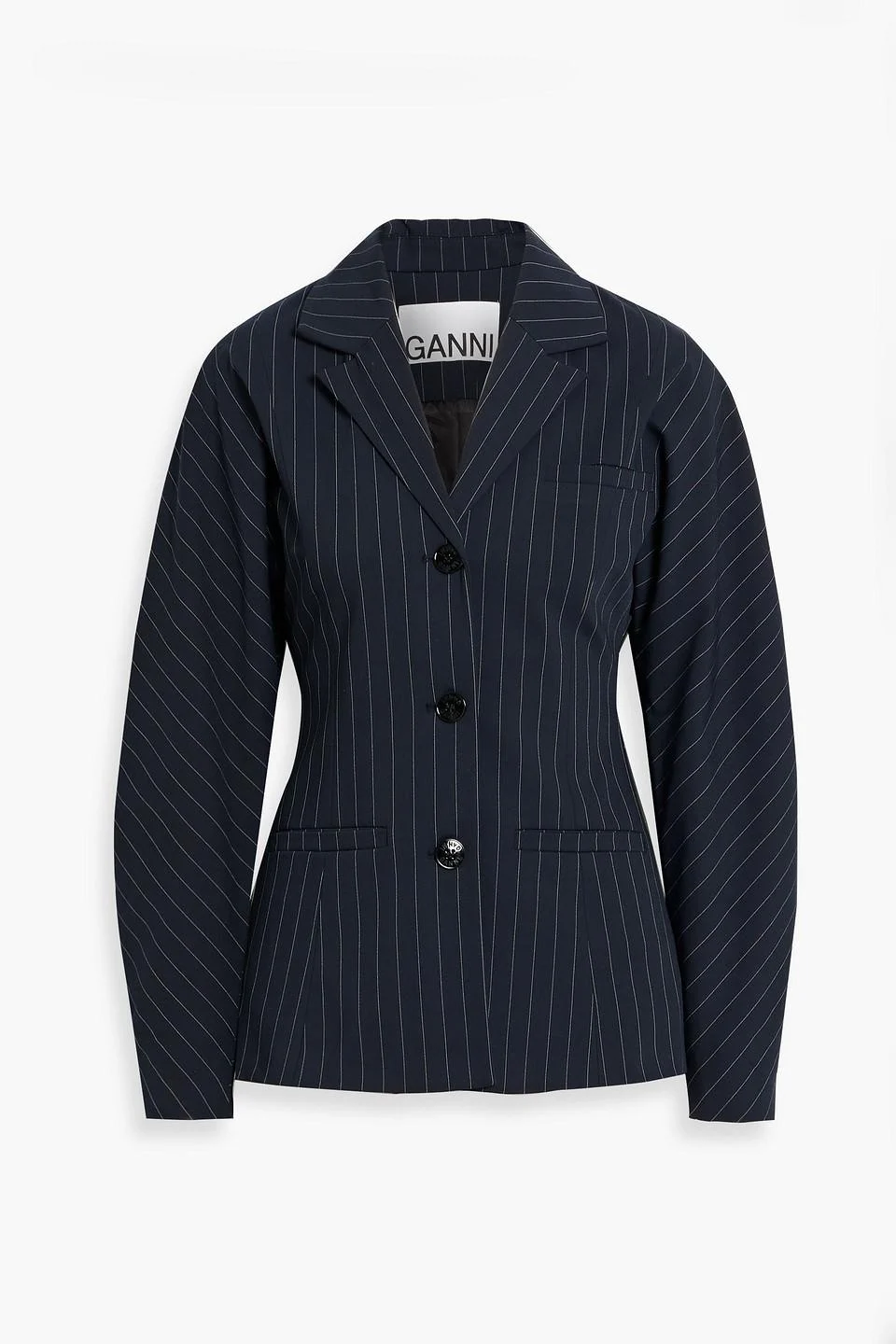 Pinstriped twill blazer