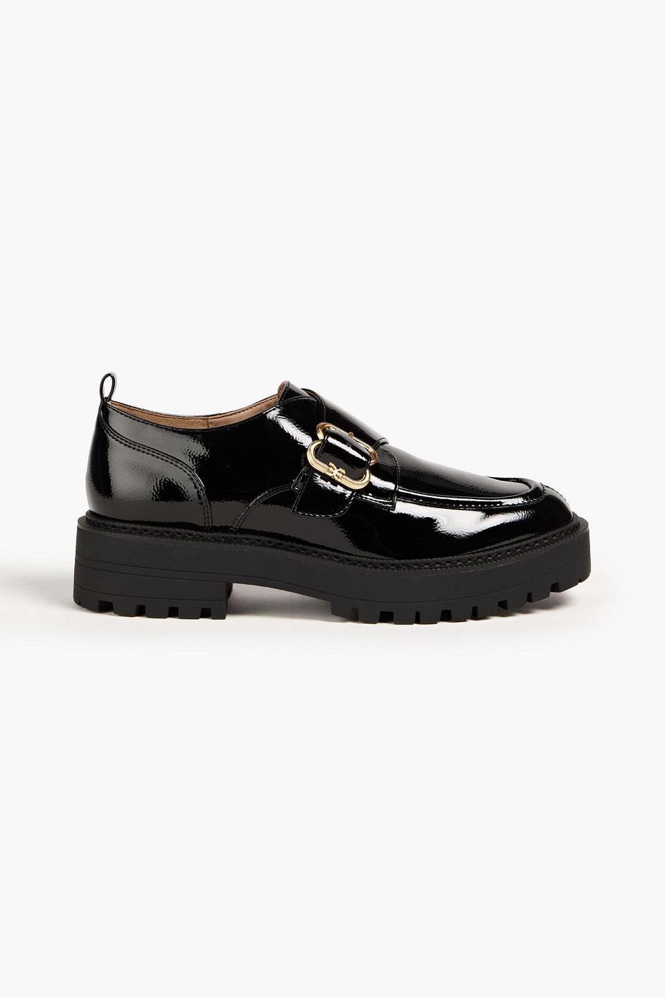 Lora faux patent-leather loafers