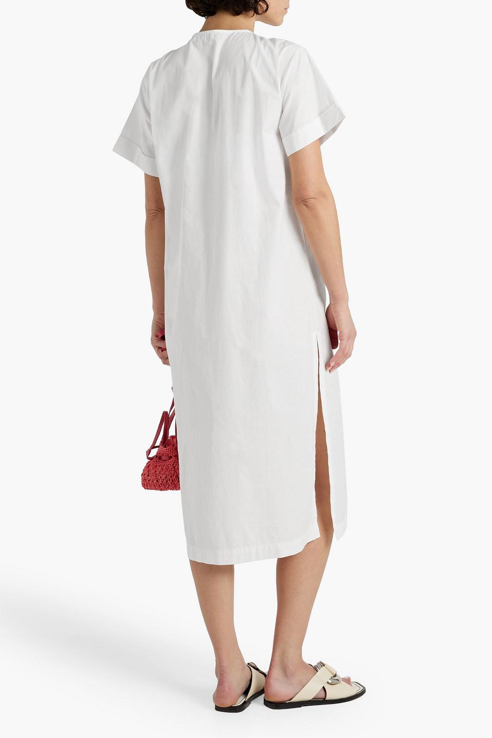 Cotton-poplin midi dress