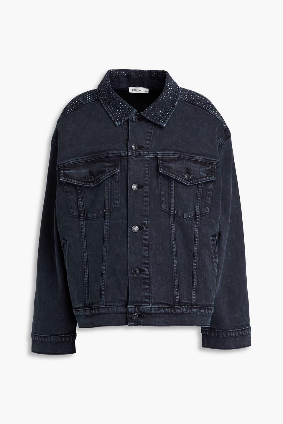 Lambert crystal-embellished denim jacket