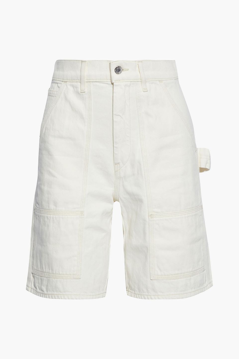 Utility denim shorts