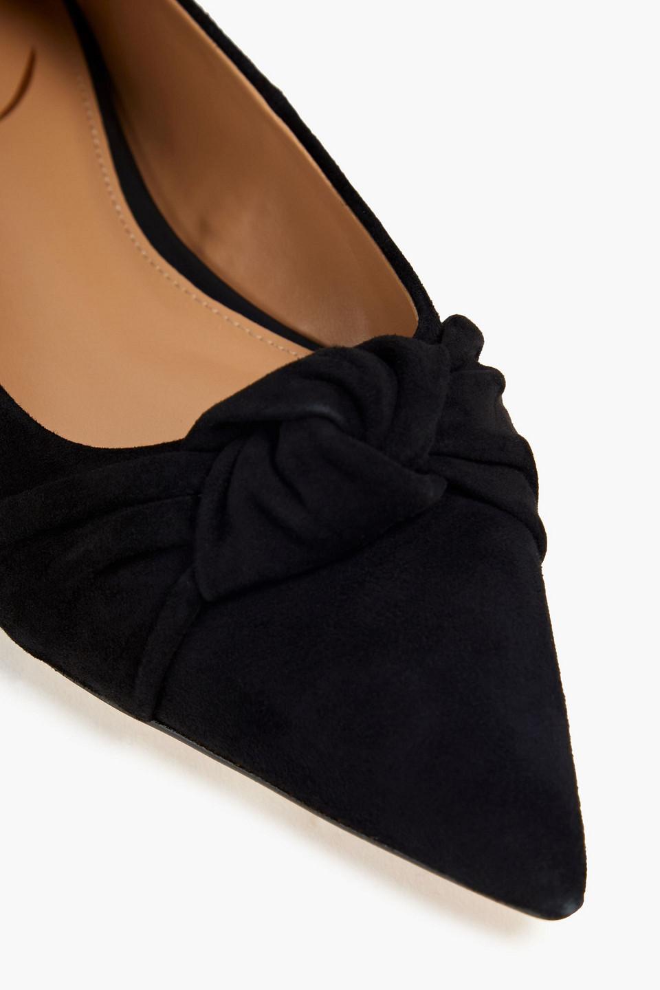 Wheaton knotted suede pointed-toe flats