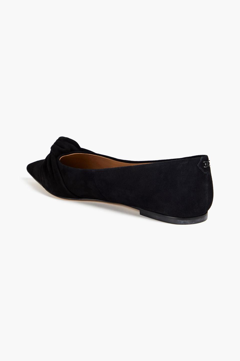 Wheaton knotted suede pointed-toe flats