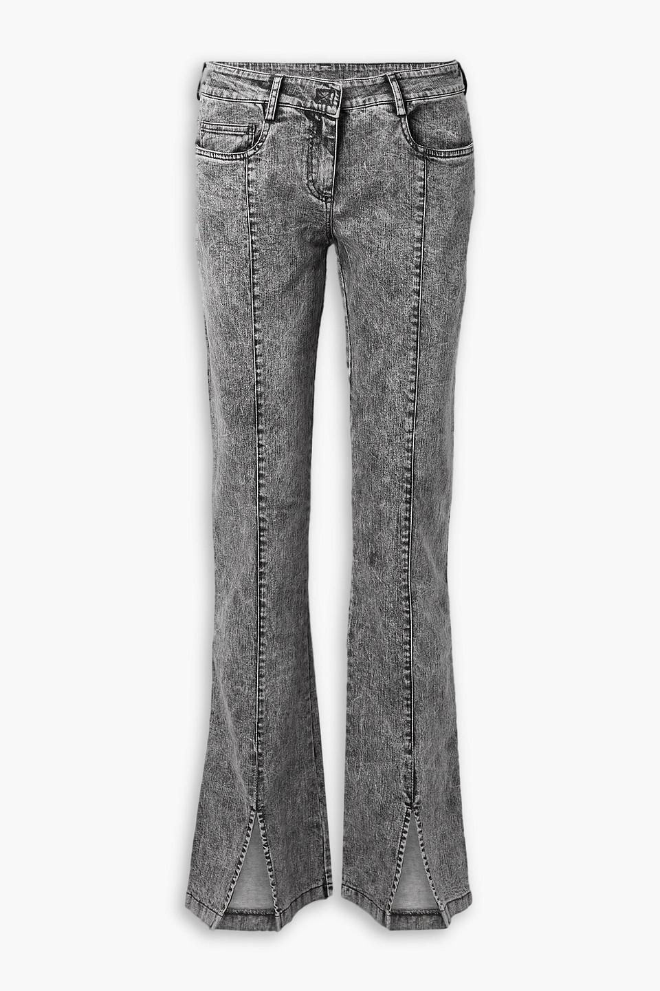 Spat acid-wash high-rise flared jeans