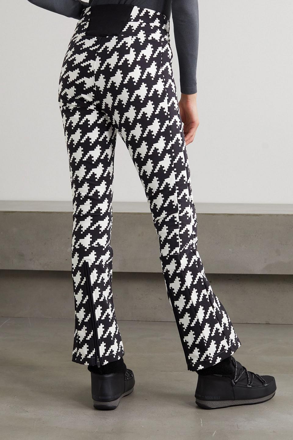 Aurora houndstooth flared ski pants