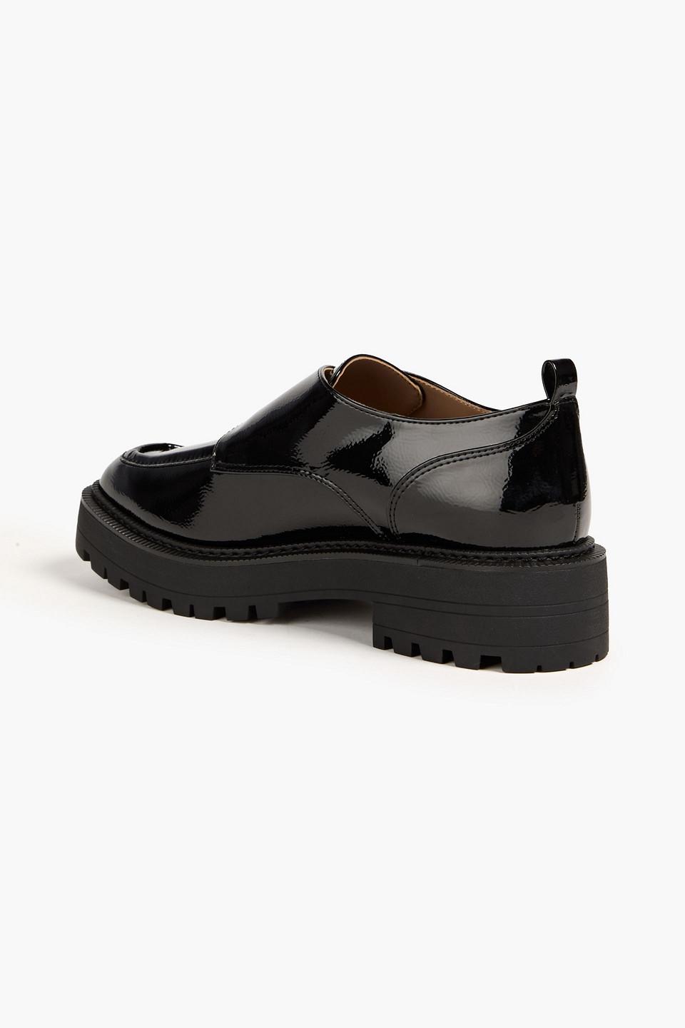 Lora faux patent-leather loafers