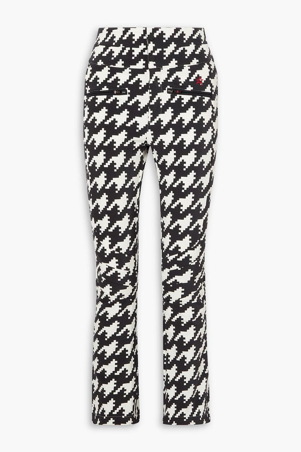 Aurora houndstooth flared ski pants