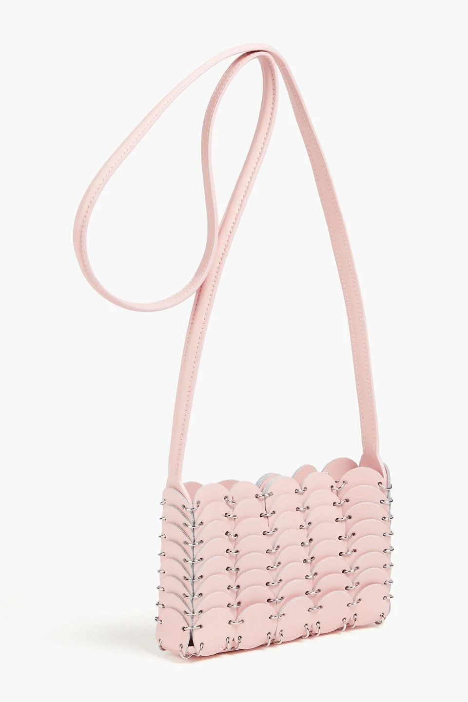 Laser-cut leather shoulder bag