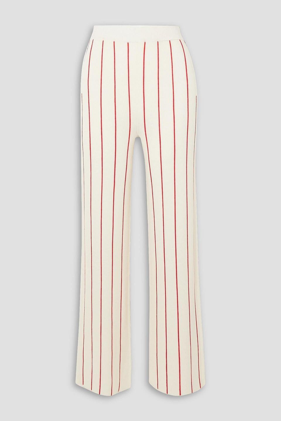 Slalom striped merino wool leggings