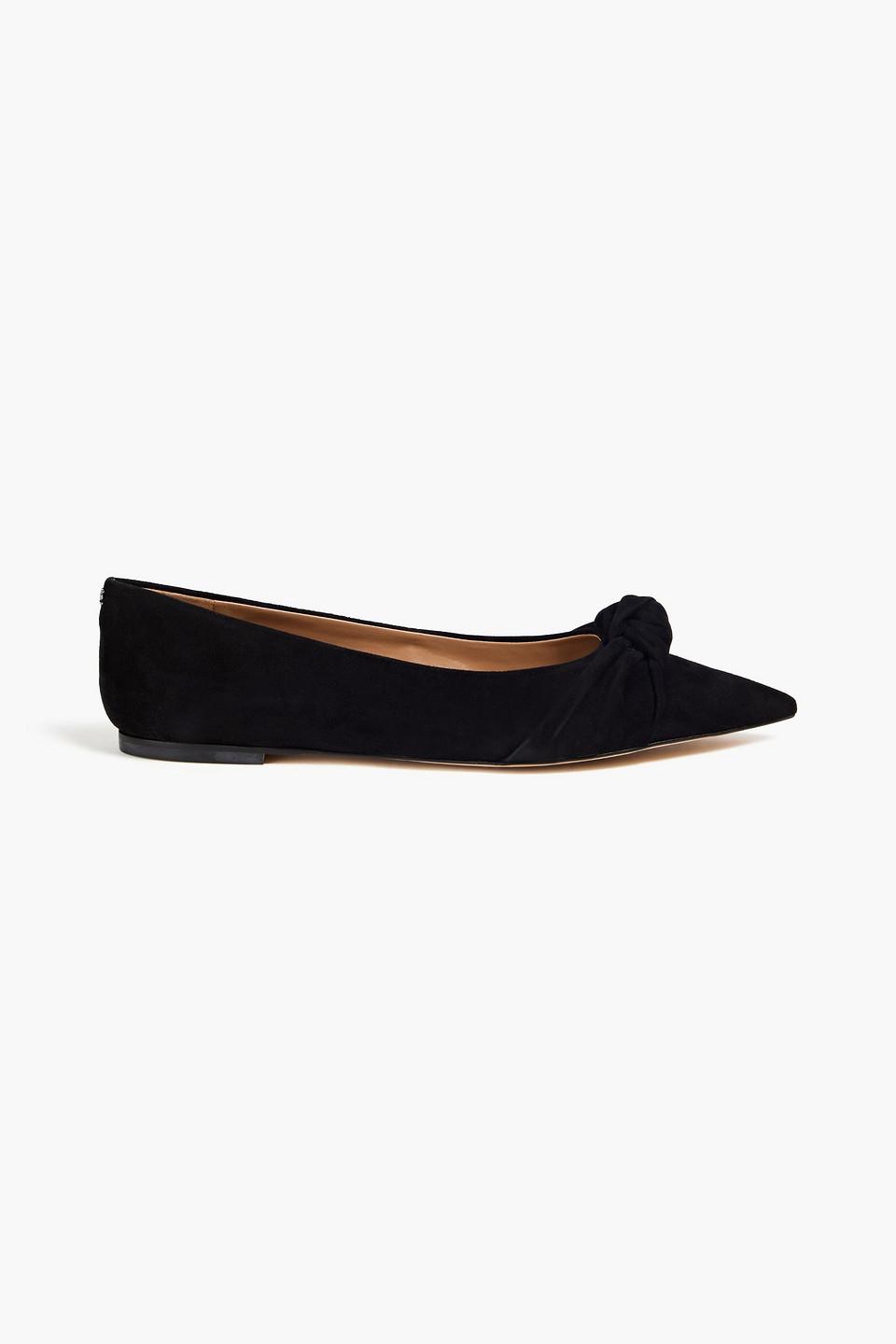 Wheaton knotted suede pointed-toe flats