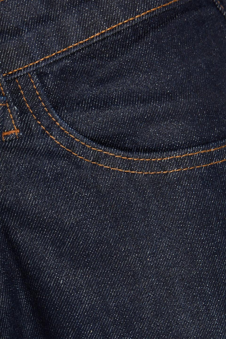 Casey coated high-rise straight-leg jeans