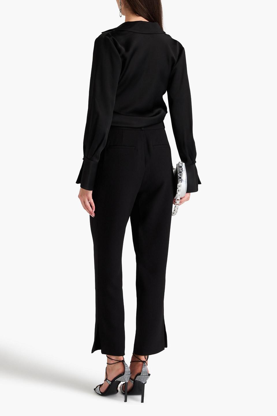 Vera cropped crepe straight-leg pants