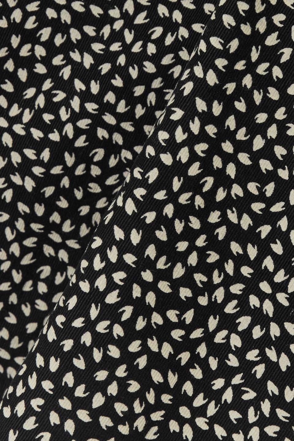 The Boutonniere printed cotton-twill top