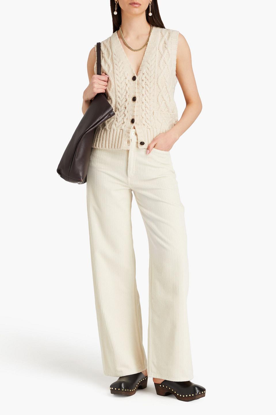 Magnolia cotton-corduroy wide-leg pants