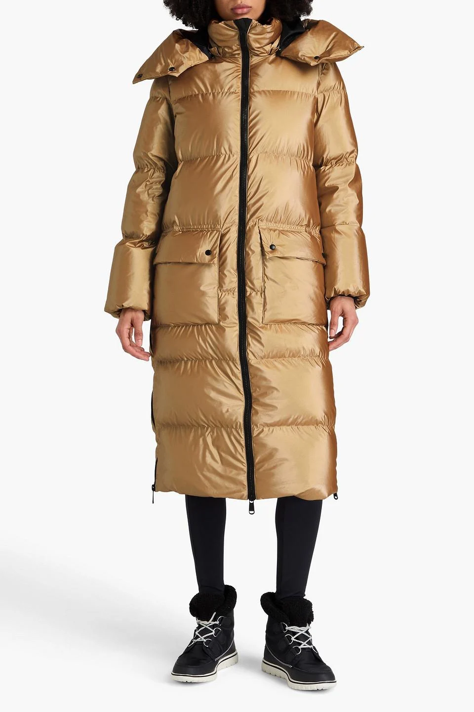 Jett quilted hooded down coat