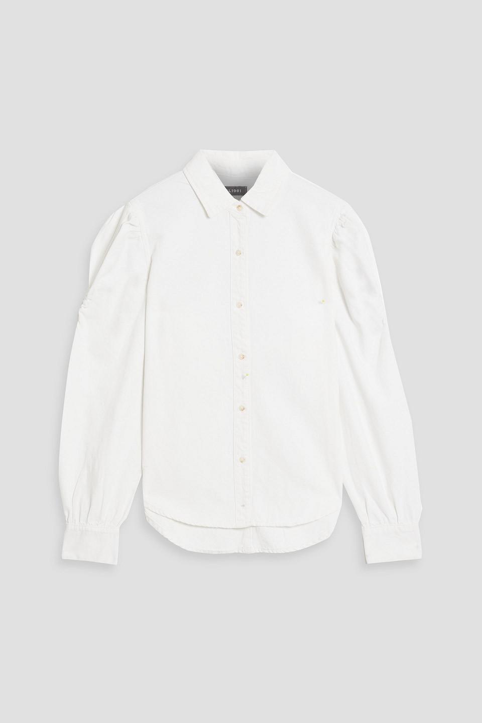 Cotton and linen-blend twill shirt