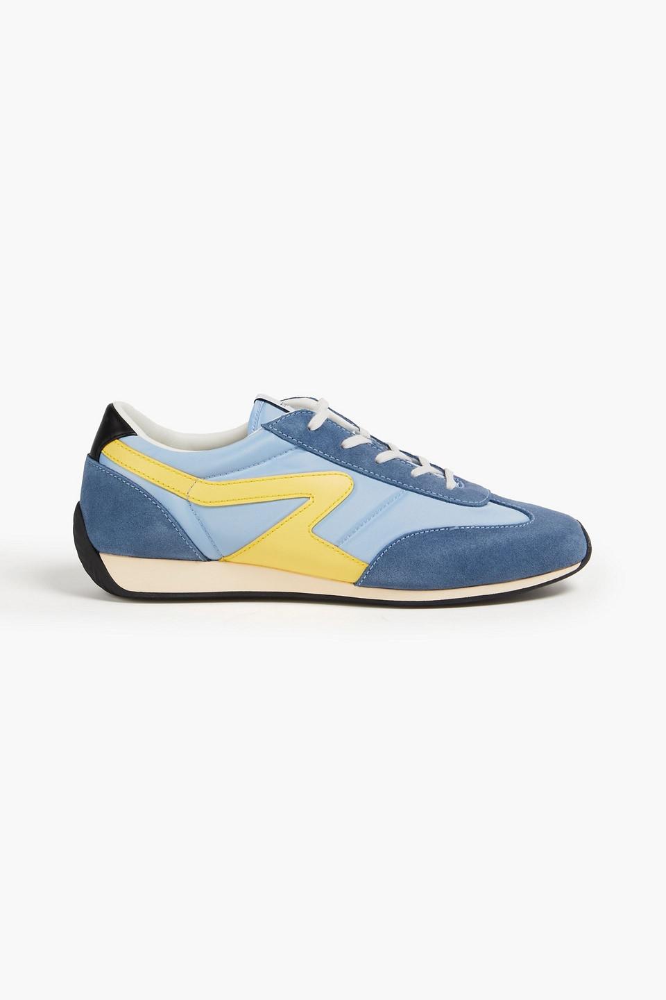 Retro Runner shell, suede and leather sneakers