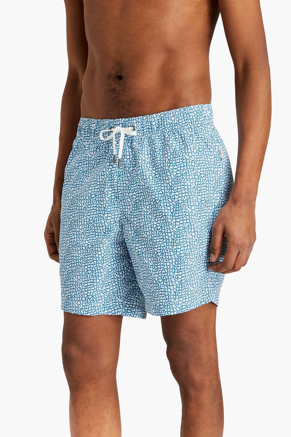 Charles mid-length printed swim shorts