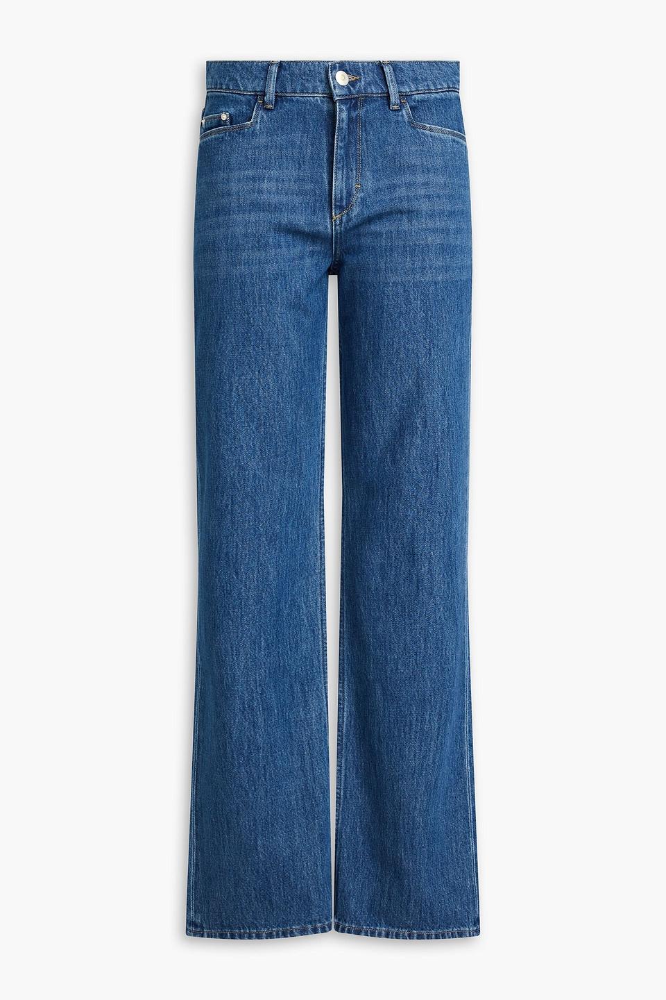 High-rise straight-leg jeans