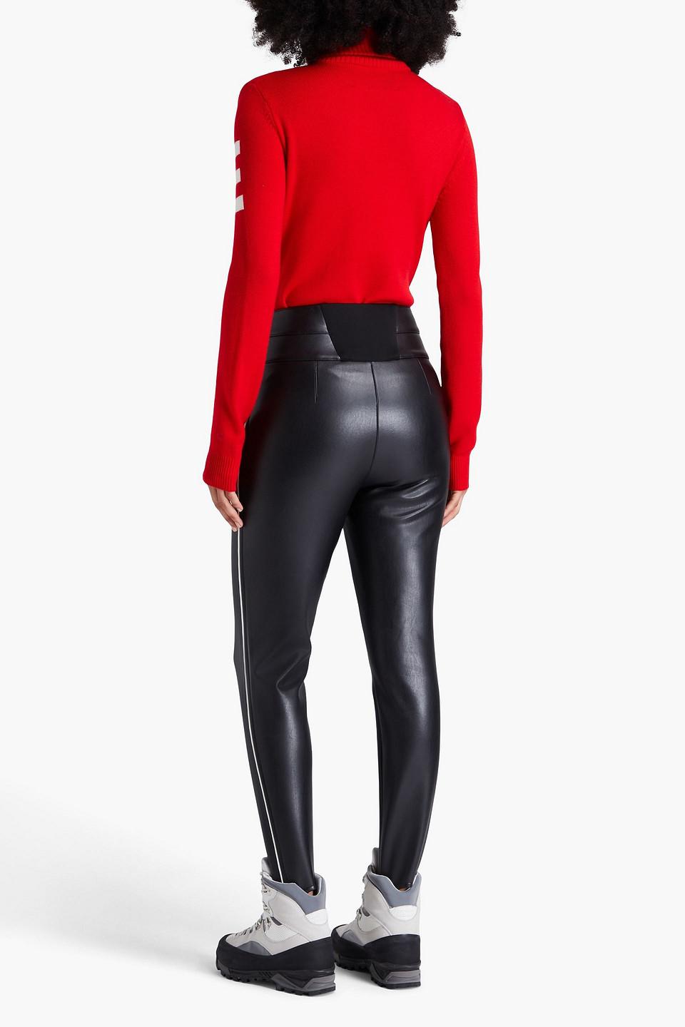 Aurora faux leather ski pants