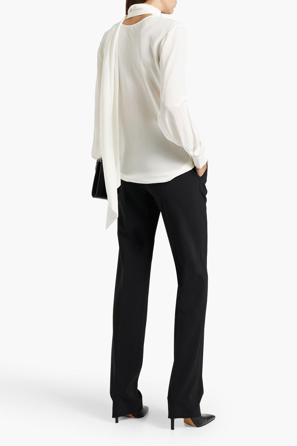 Silk-crepe blouse