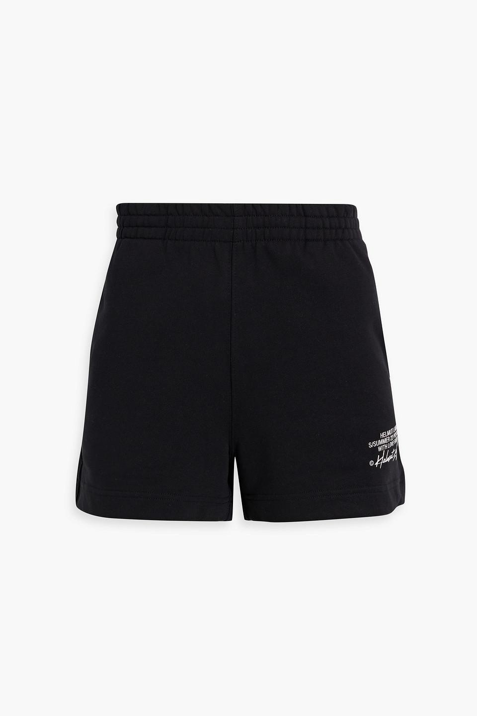 Print cotton-jersey shorts