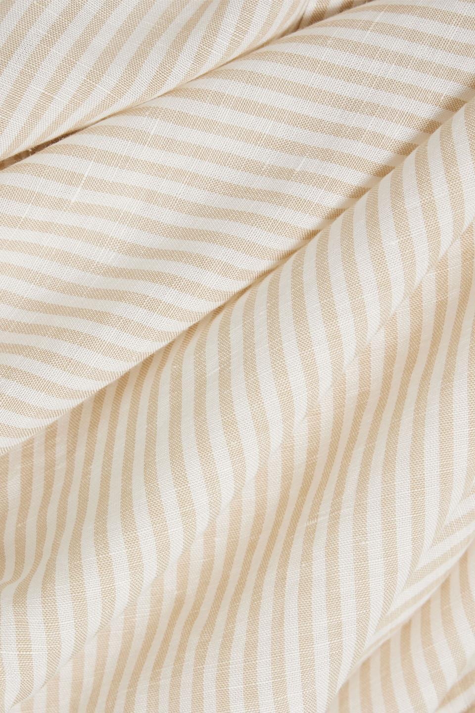 Striped linen and Lyocell-blend shirt