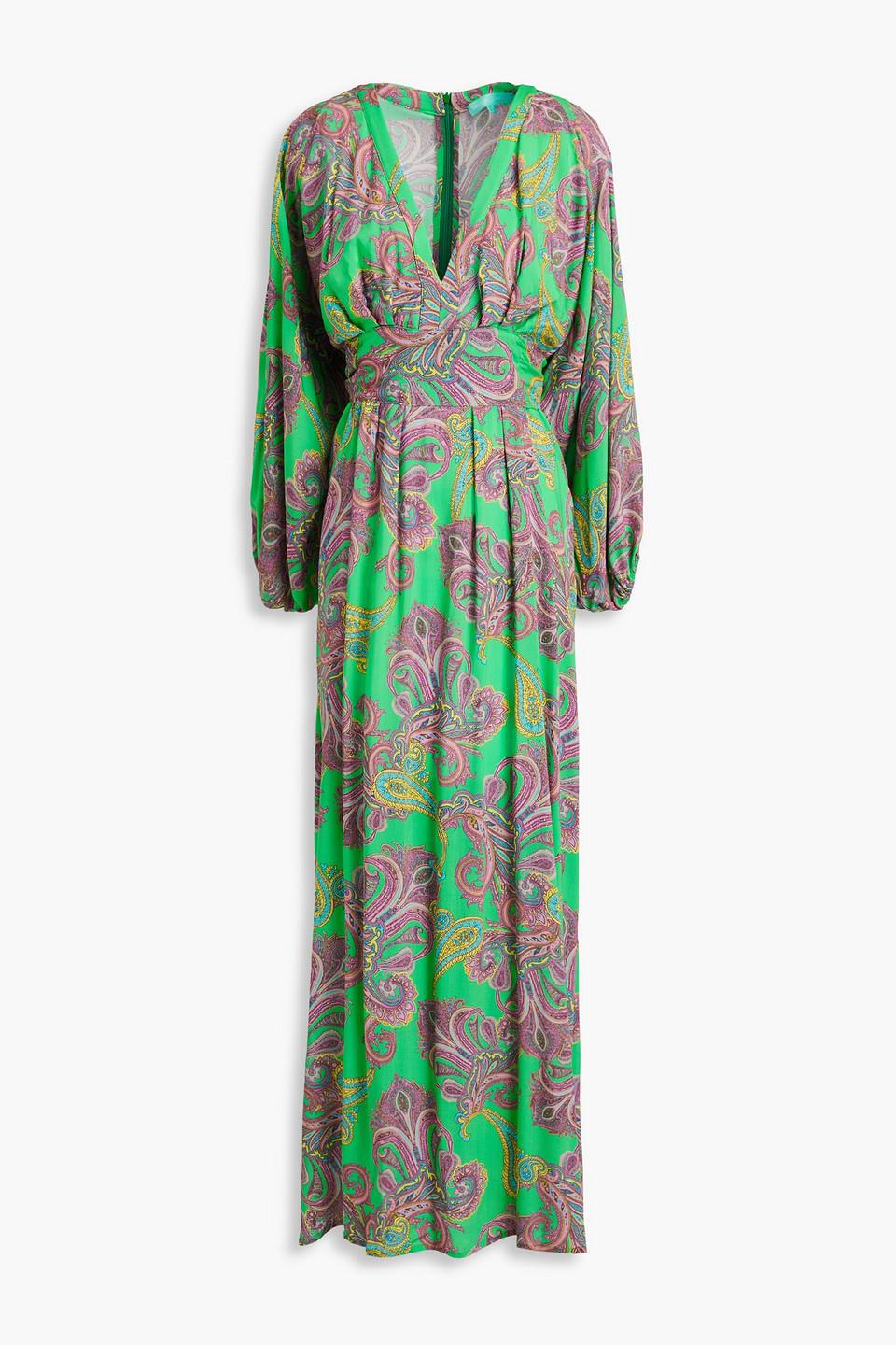 Cecilia paisley-print voile maxi dress