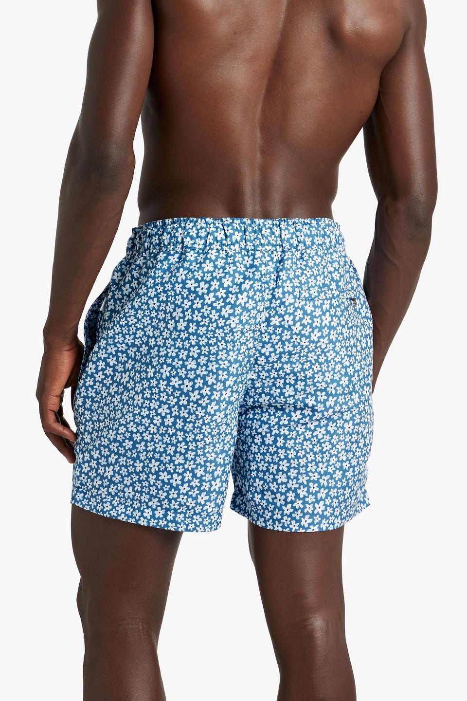 Charles short-length floral-print swim shorts