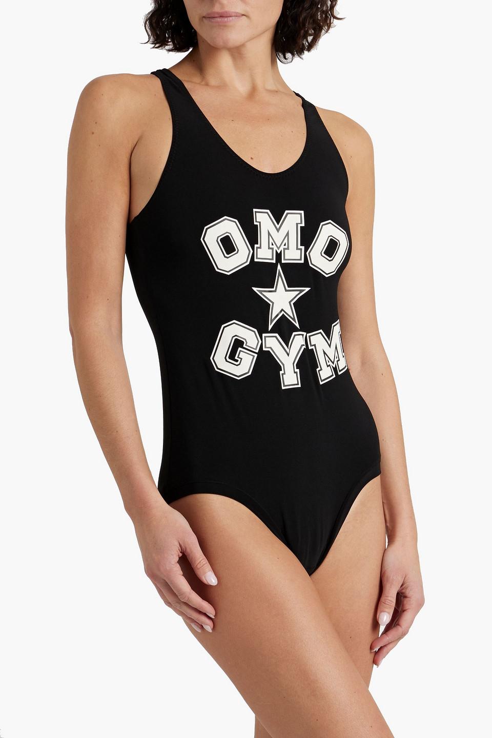 OMO printed stretch-jersey bodysuit