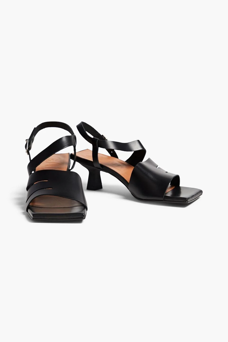 Leather slingback sandals