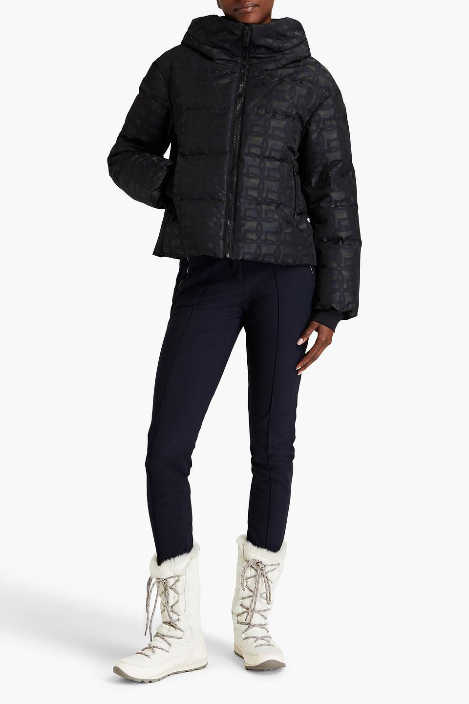 Barsy quilted printed hooded down ski jacket