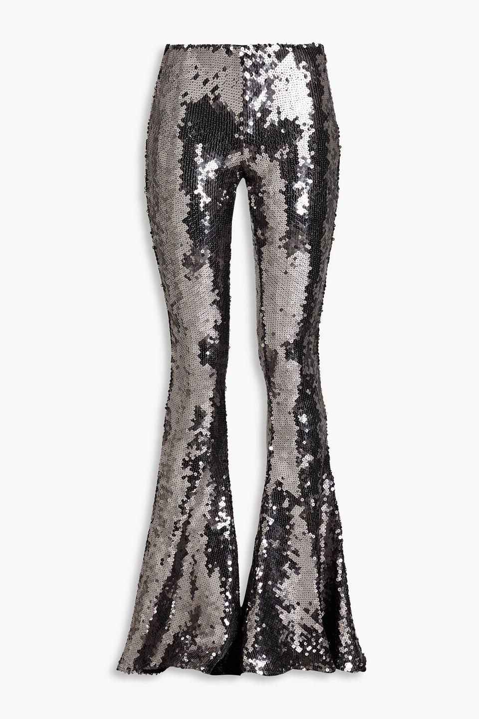 Koro sequined mesh flared pants