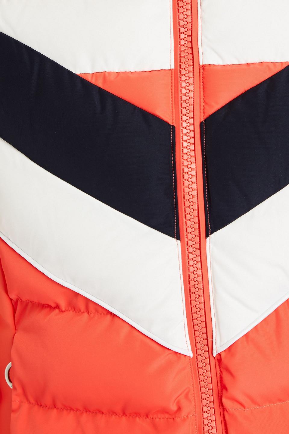 Mathilde quilted striped ski jacket