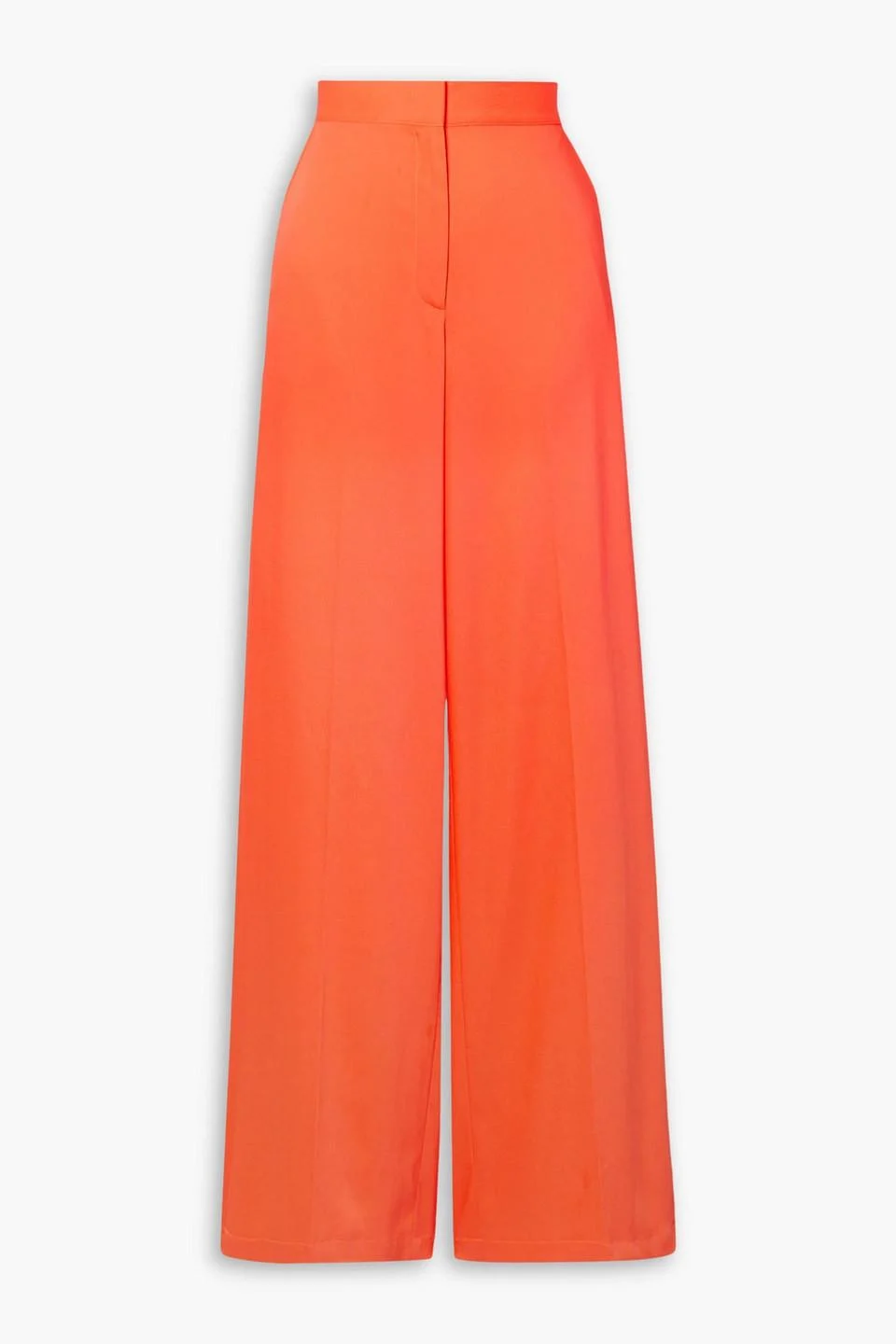 Twill wide-leg pants