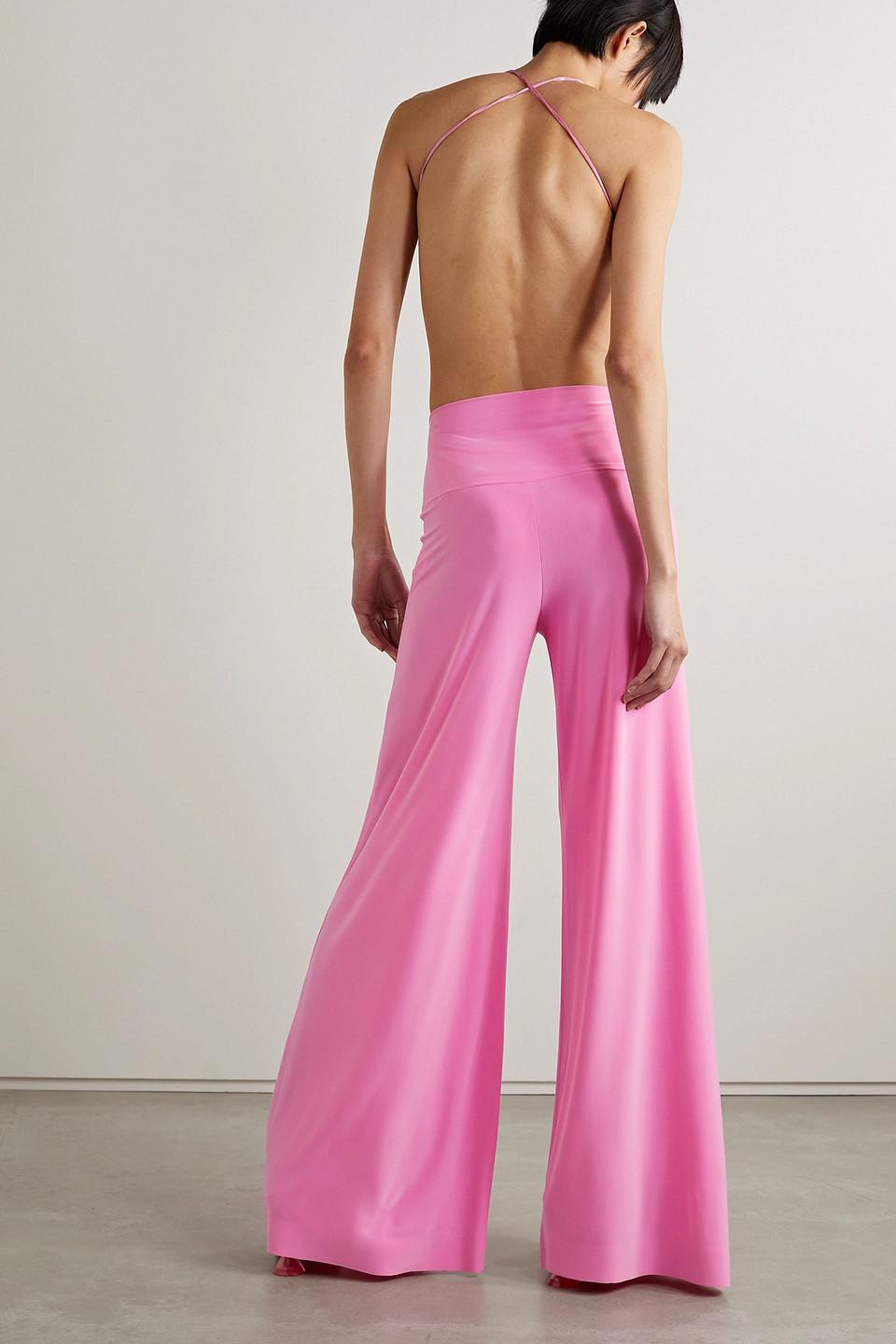 Elephant stretch-jersey wide-leg pants