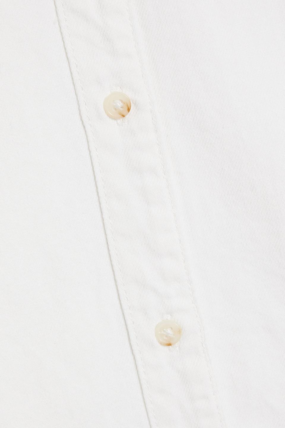 Cotton and linen-blend twill shirt