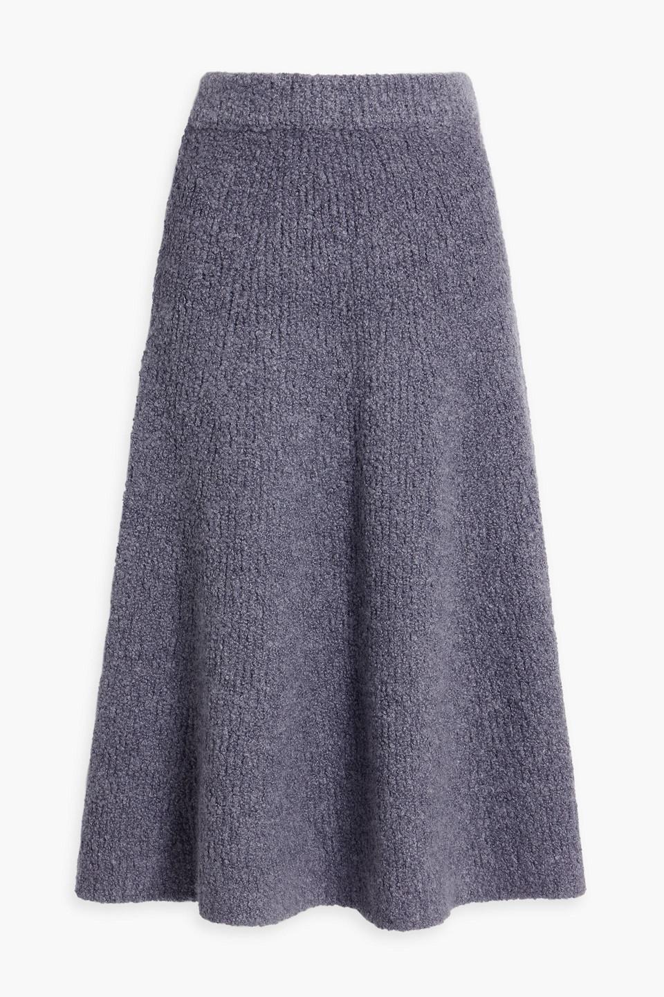 Pablo cashmere and silk-blend bouclé midi skirt