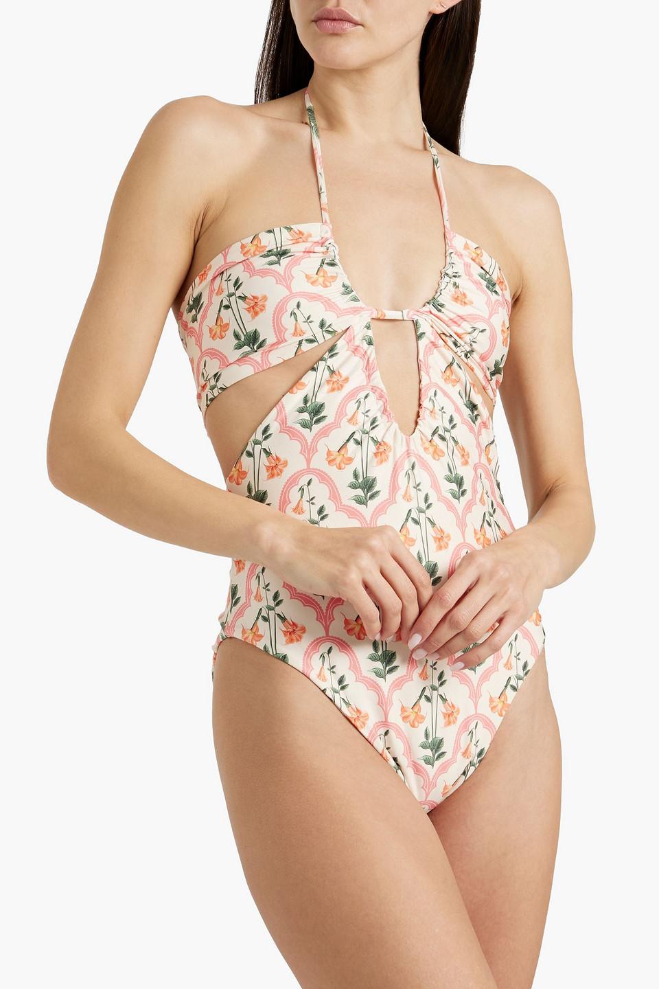 Mejorana cutout printed swimsuit