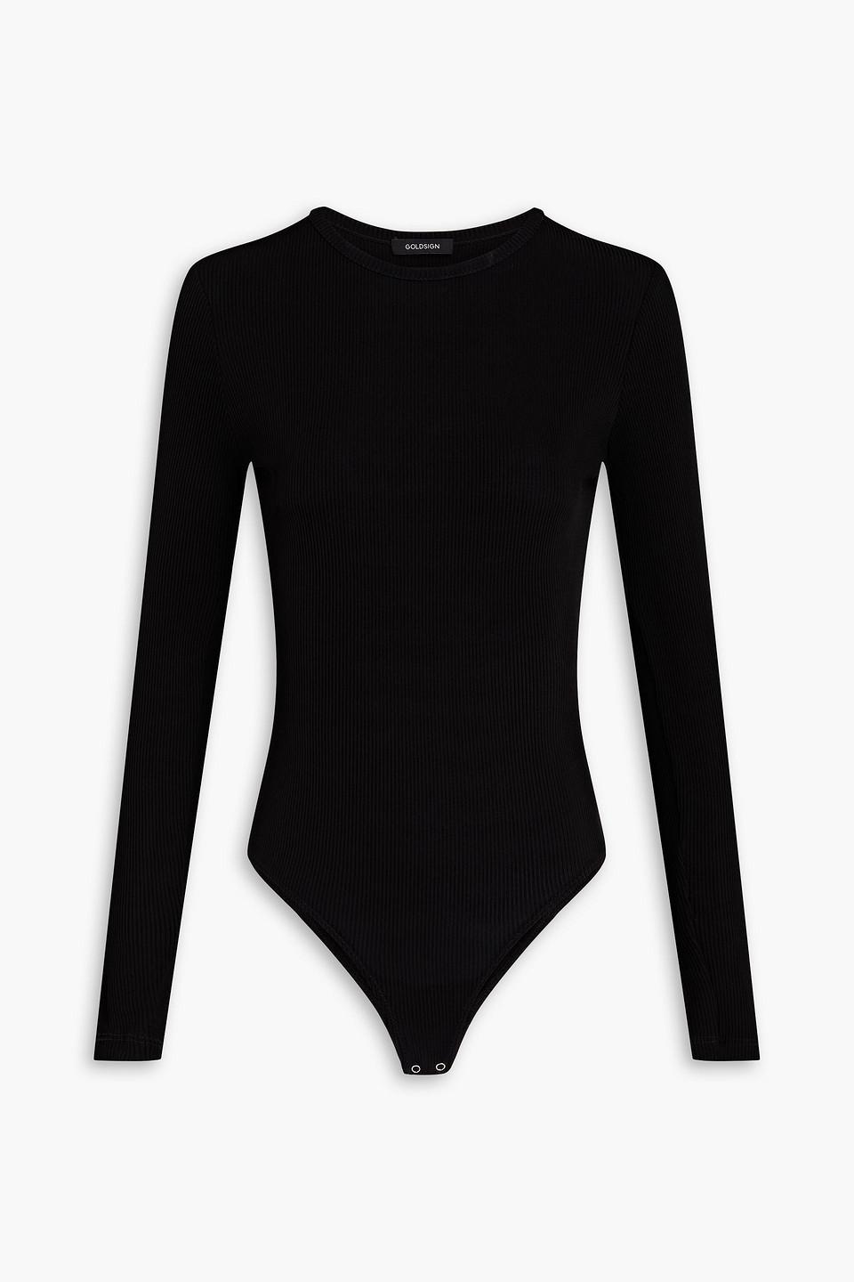 Jigsaw cutout ribbed-jersey bodysuit